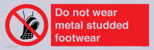 PV7649: Do not wear metal studded footwear