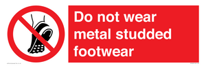 PV7649: Do not wear metal studded footwear