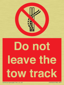 PV7650: Do not leave the tow track