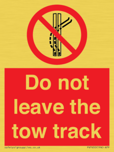 PV7650: Do not leave the tow track