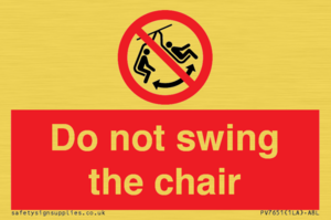 PV7651: Do not swing the chair