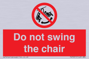 PV7651: Do not swing the chair