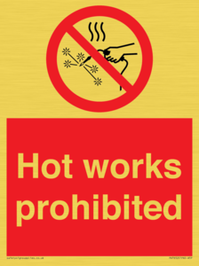 PV7652: Hot works prohibited