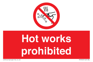 PV7652: Hot works prohibited