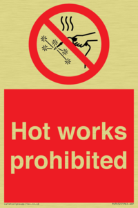 PV7652: Hot works prohibited
