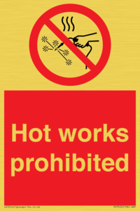 PV7652: Hot works prohibited