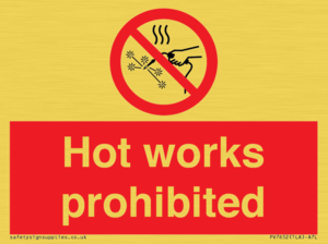 PV7652: Hot works prohibited