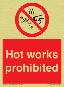 PV7652: Hot works prohibited