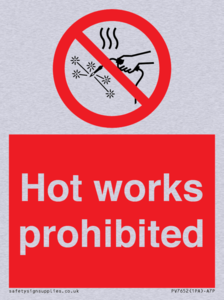 PV7652: Hot works prohibited