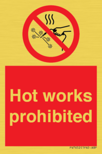 PV7652: Hot works prohibited