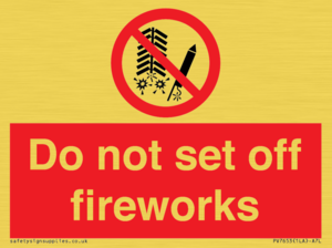 PV7653: Do not set off fireworks