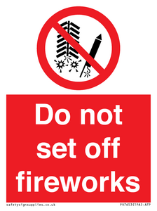 PV7653: Do not set off fireworks