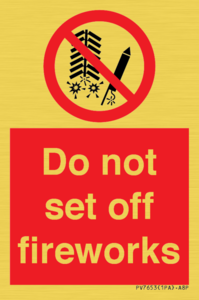 PV7653: Do not set off fireworks