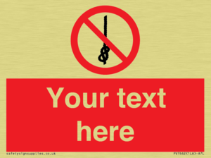 PV7662: Custom prohibition Do not tie knots in rope