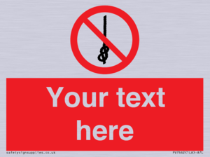 PV7662: Custom prohibition Do not tie knots in rope