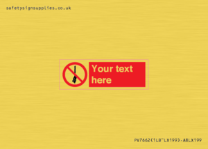 PV7662: Custom prohibition Do not tie knots in rope