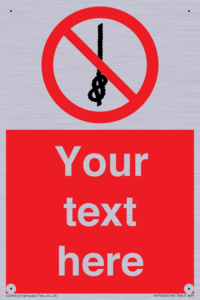 PV7662: Custom prohibition Do not tie knots in rope