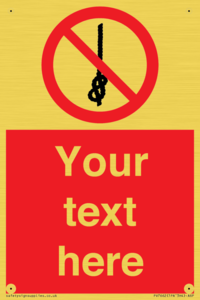 PV7662: Custom prohibition Do not tie knots in rope