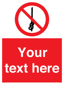 PV7662: Custom prohibition Do not tie knots in rope