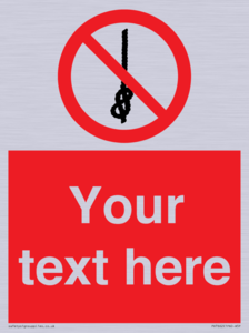 PV7662: Custom prohibition Do not tie knots in rope