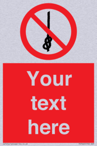 PV7662: Custom prohibition Do not tie knots in rope