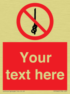 PV7662: Custom prohibition Do not tie knots in rope