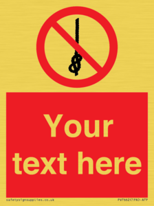 PV7662: Custom prohibition Do not tie knots in rope