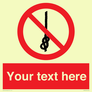 PV7662: Custom prohibition Do not tie knots in rope