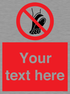 PV7667: Custom prohibition Do not wear metal studded footwear