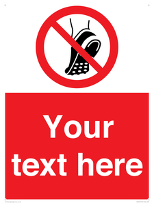 PV7667: Custom prohibition Do not wear metal studded footwear