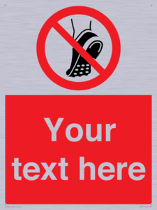 PV7667: Custom prohibition Do not wear metal studded footwear