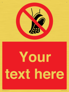 PV7667: Custom prohibition Do not wear metal studded footwear