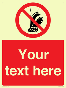 PV7667: Custom prohibition Do not wear metal studded footwear
