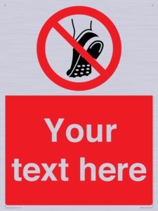PV7667: Custom prohibition Do not wear metal studded footwear