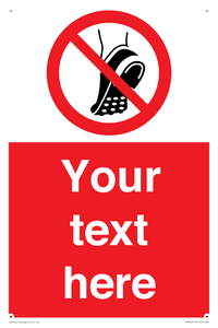 PV7667: Custom prohibition Do not wear metal studded footwear