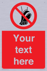 PV7667: Custom prohibition Do not wear metal studded footwear