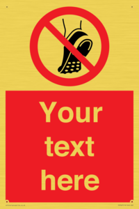PV7667: Custom prohibition Do not wear metal studded footwear