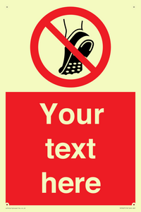 PV7667: Custom prohibition Do not wear metal studded footwear