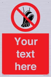 PV7667: Custom prohibition Do not wear metal studded footwear
