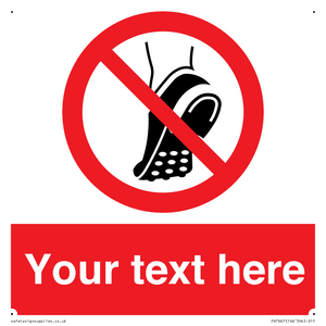 PV7667: Custom prohibition Do not wear metal studded footwear