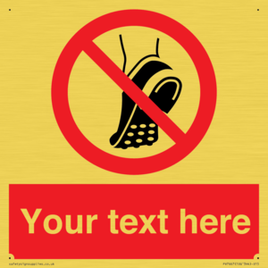 PV7667: Custom prohibition Do not wear metal studded footwear