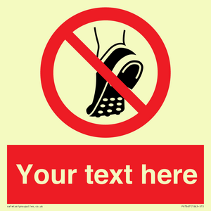 PV7667: Custom prohibition Do not wear metal studded footwear