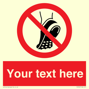 PV7667: Custom prohibition Do not wear metal studded footwear