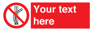 PV7668: Custom prohibition Do not leave the tow track