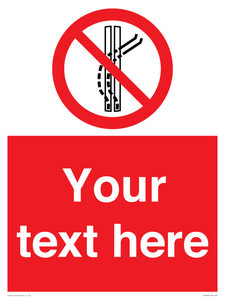 PV7668: Custom prohibition Do not leave the tow track