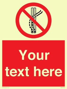 PV7668: Custom prohibition Do not leave the tow track