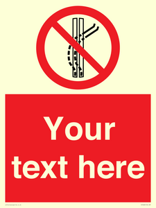 PV7668: Custom prohibition Do not leave the tow track