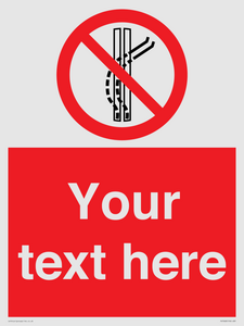 PV7668: Custom prohibition Do not leave the tow track