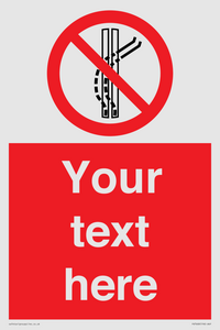 PV7668: Custom prohibition Do not leave the tow track
