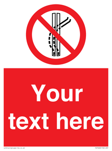 PV7668: Custom prohibition Do not leave the tow track